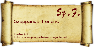 Szappanos Ferenc névjegykártya